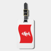 Lao Erawan Three Headed Elephant Flag Wave Bagagelabel (Voorkant verticaal)