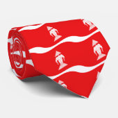 Lao Erawan Three Headed Elephant Flag Wave Stropdas (Opgerold)