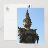 Lao Giant Guardian ... Buddha Park, Vientiane, Lao Briefkaart (Voorkant / Achterkant)