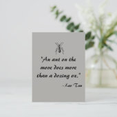 Lao Tzu Ant Quote Briefkaart (Staand voorkant)
