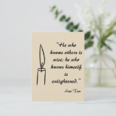 Lao Tzu Enlightement Briefkaart (Staand voorkant)