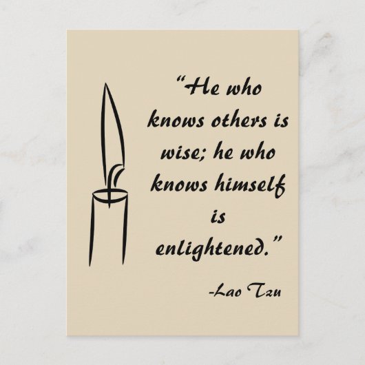 Lao Tzu Enlightement Briefkaart (Voorkant)