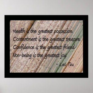 Lao Tzu Health Gezegde Poster