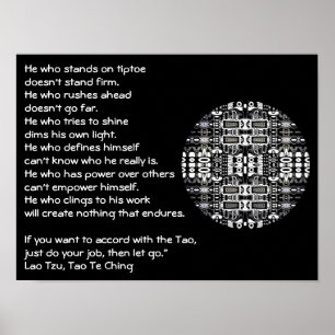 Lao Tzu inspirerend citaat mandala poster