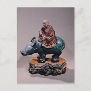Lao-Tzu op zijn Buffalo, Qing dynasty Briefkaart