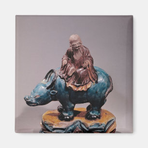 Lao-Tzu op zijn Buffalo, Qing dynasty Magneet