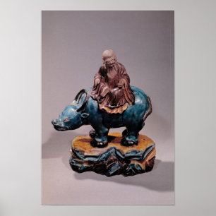 Lao-Tzu op zijn Buffalo, Qing dynasty Poster