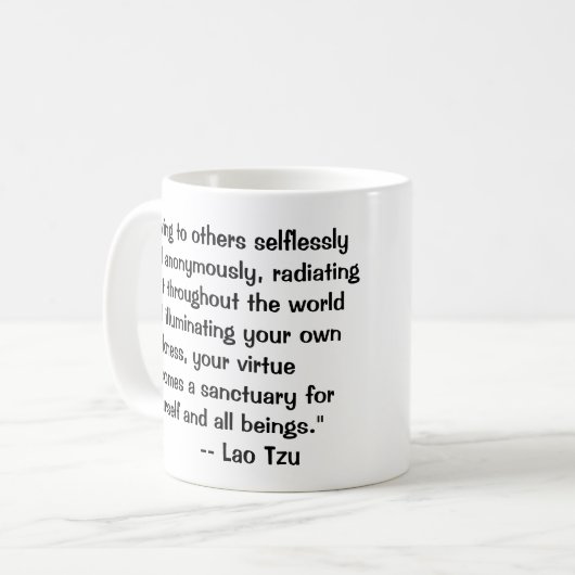 Lao Tzu over de duisternis Koffiemok (Voorkant links)