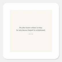 Lao Tzu Sticker: Ken jezelf Herinnering