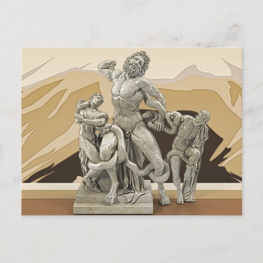 Laocoon en z'n zons ancient sculpture briefkaart (Voorkant)