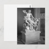 Laocoon Sculpture in het Vaticaan Museum in Rome. Briefkaart (Voorkant / Achterkant)