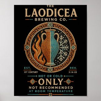 Laodicea Oude Christelijke Kerk Koffie Bijbel Poster