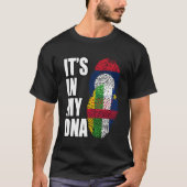 Laos en Centraal-Afrika Mix DNA Erfgoed Vlag T-shirt (Voorkant)