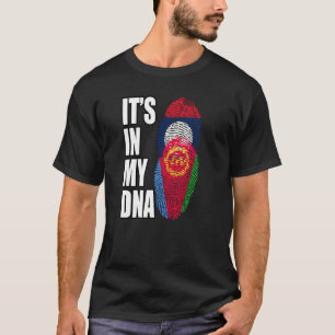 Laos en Eritrese mix DNA erfgoed vlag T-shirt