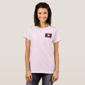 Laos Flag and Map Dk T-Shirt (Voorkant volledig)