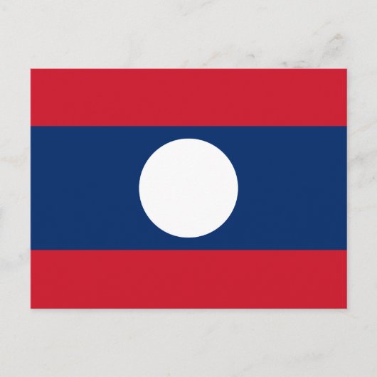 Laos Flag Briefkaart (Voorkant)