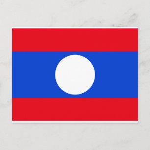 Laos Flag Briefkaart