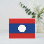 Laos Flag Briefkaart (Staand voorkant)