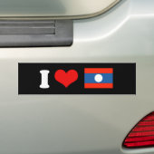 Laos Flag Bumpersticker (Op auto)