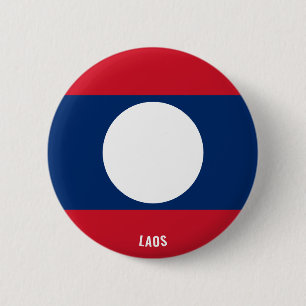Laos Flag Cute Patriotic Ronde Button 5,7 Cm