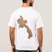 Laos Flag en Map T-Shirt (Achterkant)