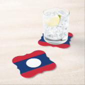 Laos Flag Kartonnen Onderzetters (Insitu)