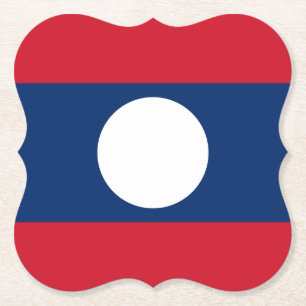 Laos Flag Kartonnen Onderzetters