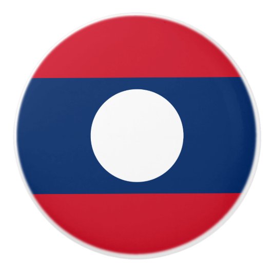 Laos Flag Keramische Knop (Voorkant)