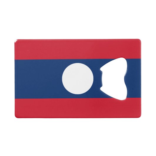 Laos Flag Kredietkaart Flessenopener (Voorkant (Horizontaal))