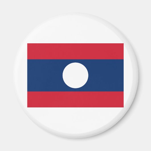 Laos Flag Magneet (Voorkant)