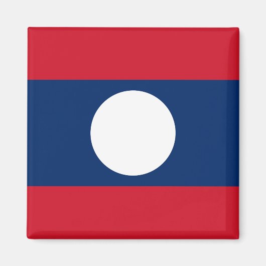 Laos Flag Magneet (Voorkant)
