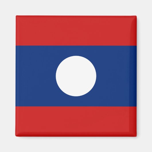 Laos Flag Magnet Magneet (Voorkant)