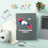 Laos Flag Map Patriotic Sticker (iPad Cover)