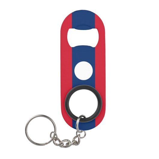 Laos Flag Mini Flessenopener (Voorkant)