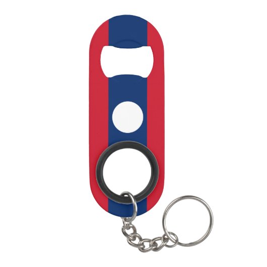 Laos Flag Mini Flessenopener (Achterkant)