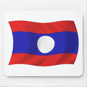 Laos Flag Mousepad Muismat