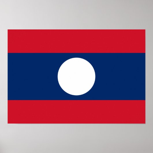 Laos Flag Poster (Voorkant)