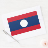 Laos Flag Rechthoekige Sticker (Envelop)