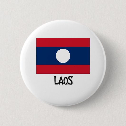 Laos Flag Ronde Button 5,7 Cm (Voorkant)