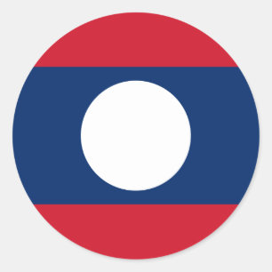 Laos Flag Ronde Sticker