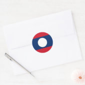 Laos Flag Ronde Sticker (Envelop)