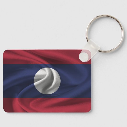 Laos Flag Sleutelhanger (Voorkant)