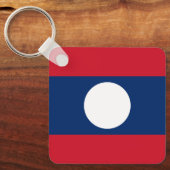 Laos Flag Sleutelhanger (Voorkant)
