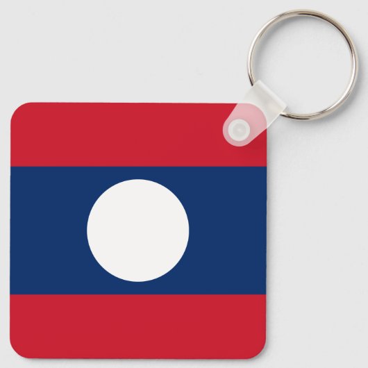 Laos Flag Sleutelhanger (Achterkant)