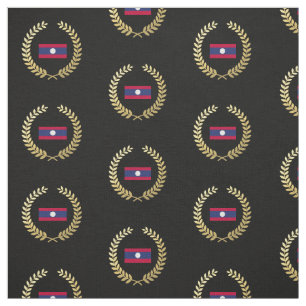 Laos Flag Stof
