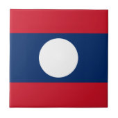 Laos Flag Tegeltje (Voorkant)