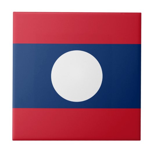 Laos Flag Tegeltje (Voorkant)