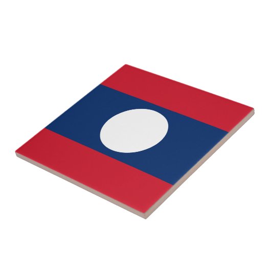 Laos Flag Tegeltje (Zijkant)