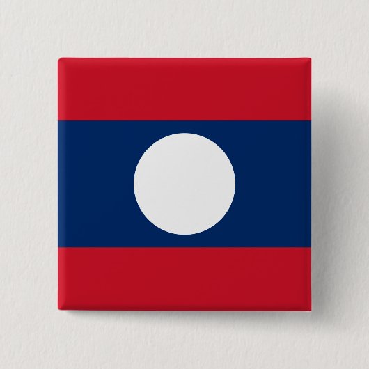 Laos Flag Vierkante Button 5,1 Cm (Voorkant)
