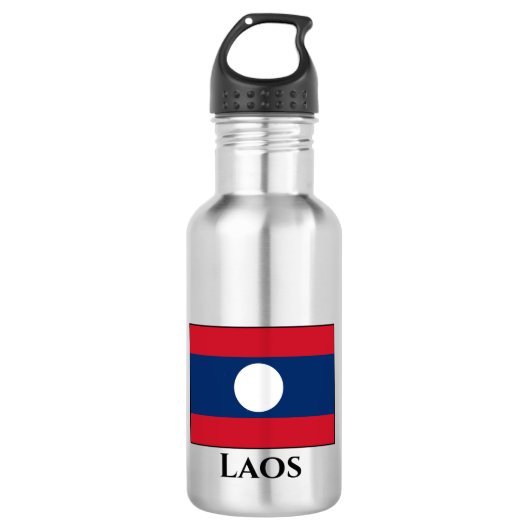 Laos Flag Waterfles (Voorkant)